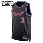 Maillot NBA Chicago Bulls Josh Giddey Nike 2025-26 City Edition Noir Swingman - Enfant